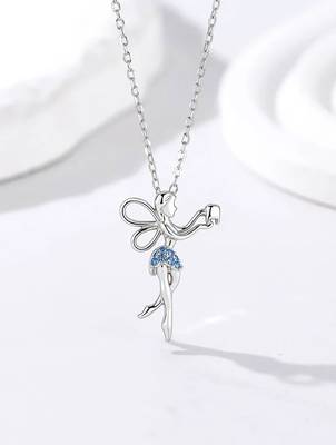 Pure 925 silver fairy pendant for women 4