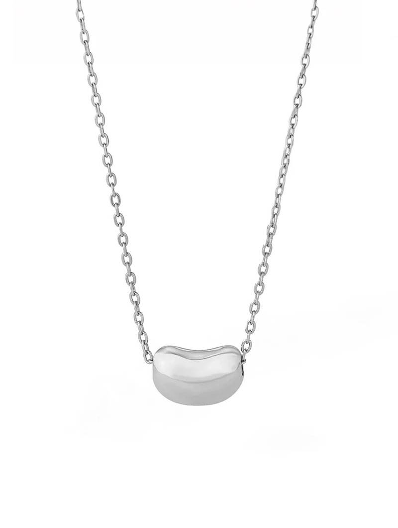 Pure 925 silver bean pendant for women
