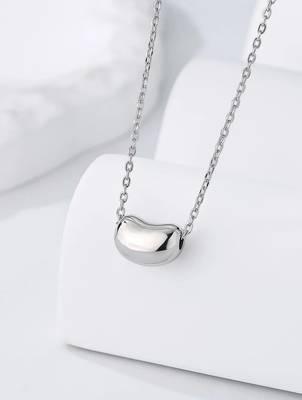 Pure 925 silver bean pendant for women 2