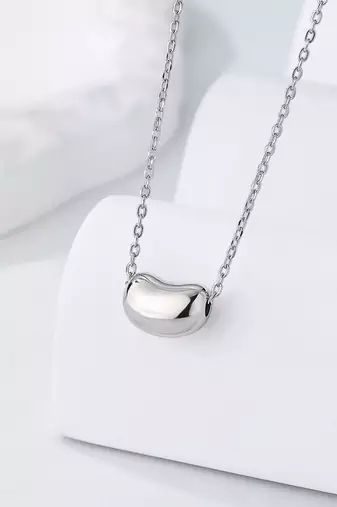 Pure 925 silver bean pendant for women