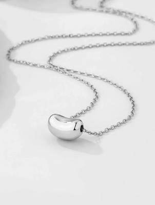 Pure 925 silver bean pendant for women 3