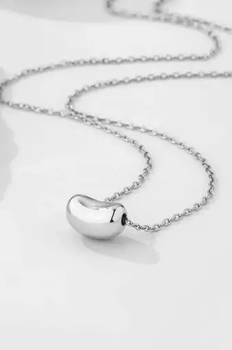 Pure 925 silver bean pendant for women