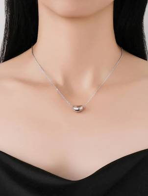 Pure 925 silver bean pendant for women 4