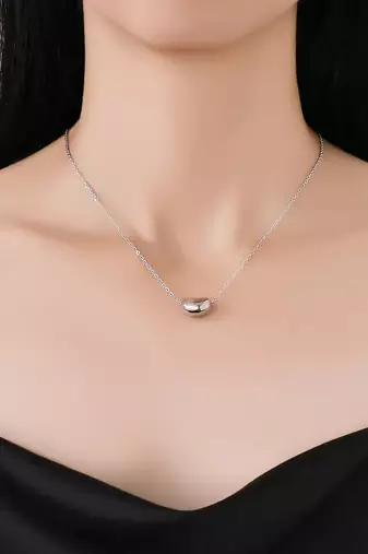 Pure 925 silver bean pendant for women
