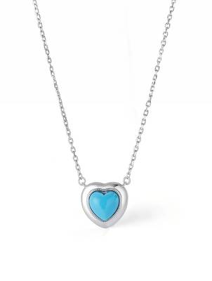 Pure 925 silver blue whisper heart pendant for women 1