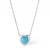 Pure 925 silver blue whisper heart pendant for women