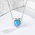 Pure 925 silver blue whisper heart pendant for women