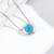 Pure 925 silver blue whisper heart pendant for women