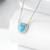 Pure 925 silver blue whisper heart pendant for women