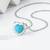 Pure 925 silver blue whisper heart pendant for women