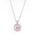 Pure 925 silver pink luke halo pendant for women