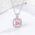 Pure 925 silver pink luke halo pendant for women
