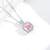 Pure 925 silver pink luke halo pendant for women