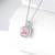 Pure 925 silver pink luke halo pendant for women