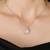 Pure 925 silver pink luke halo pendant for women