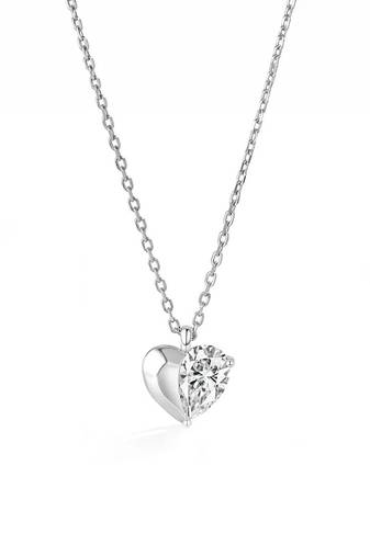 Pure 925 silver eternal spark heart charm pendant for women