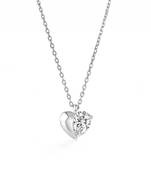 Pure 925 silver eternal spark heart charm pendant for women