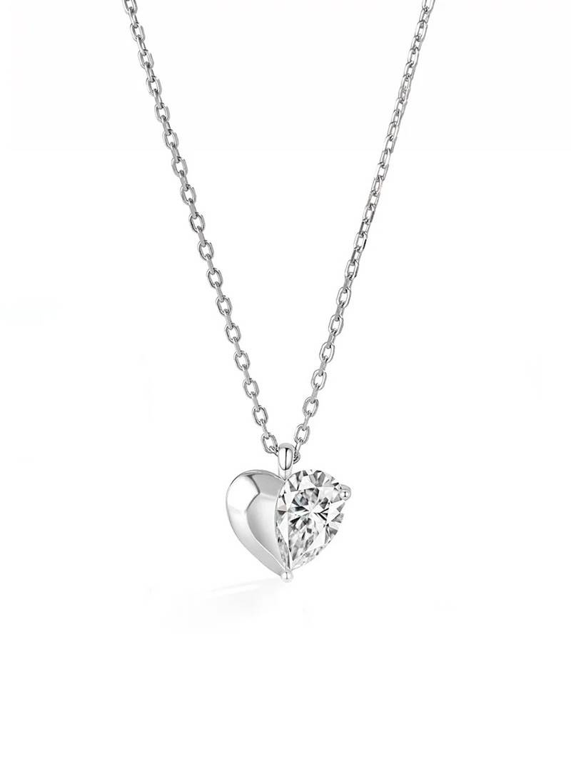 Pure 925 silver eternal spark heart charm pendant for women