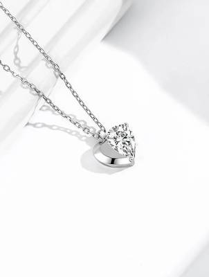Pure 925 silver eternal spark heart charm pendant for women 2