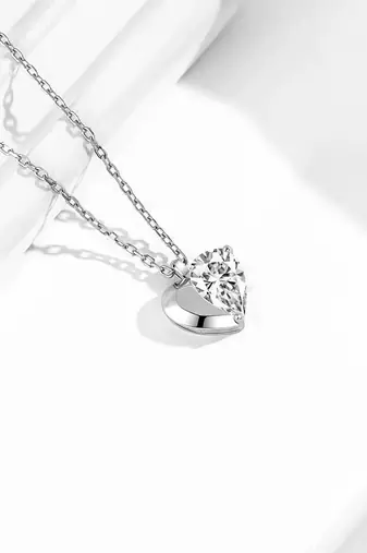 Pure 925 silver eternal spark heart charm pendant for women
