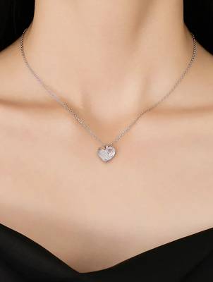Pure 925 silver eternal spark heart charm pendant for women 4