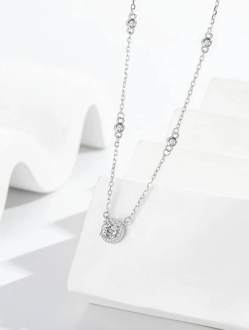 Pure 925 silver radiant aura charm pendant for women