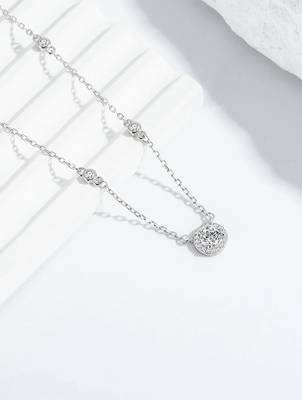 silver radiant aura charm 925 pendant 2