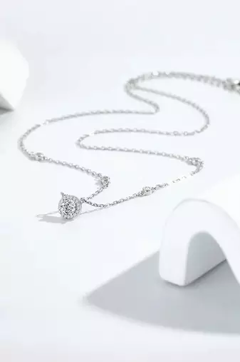 silver radiant aura charm 925 pendant