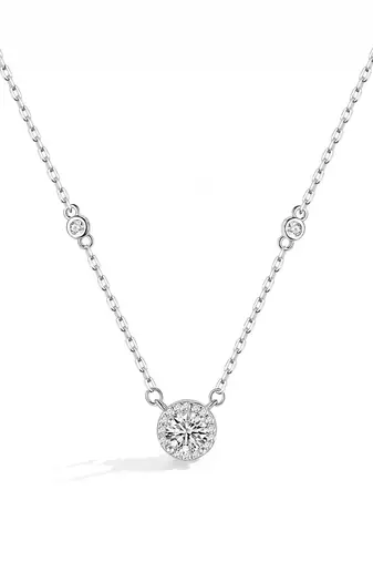 silver radiant aura charm 925 pendant