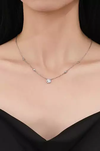 silver radiant aura charm 925 pendant