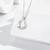 Pure 925 silver serenity heart halo pendant for women
