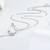 Pure 925 silver serenity heart halo pendant for women