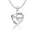 Pure 925 silver pretty mom's heart pendant for women