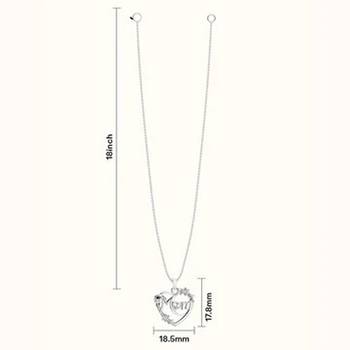 silver mom heart design 925 silver pendant 4