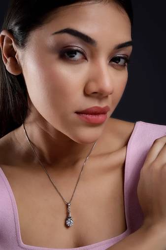 Pure 925 silver eiffel tower pendant for women