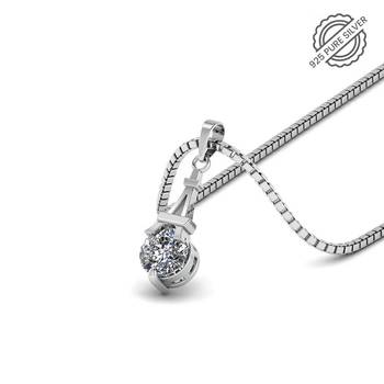 silver rhodium eiffel tower 925 pendant 3
