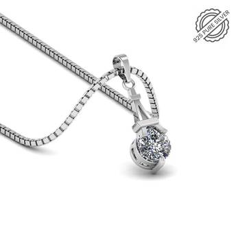 silver rhodium eiffel tower 925 pendant 4