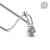 Pure 925 silver eiffel tower pendant for women