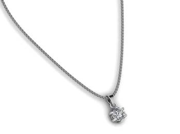 silver solitaire 925 silver pendant 3