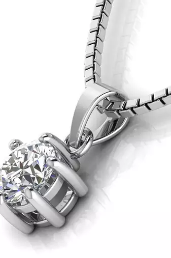 silver solitaire 925 silver pendant