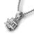 Pure 925 silver solitaire pendant for women