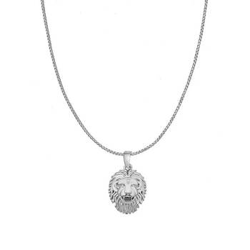 silver rhodium lion design 925 pendant 1