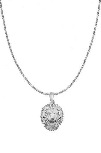 Pure 925 silver lion pendant for men