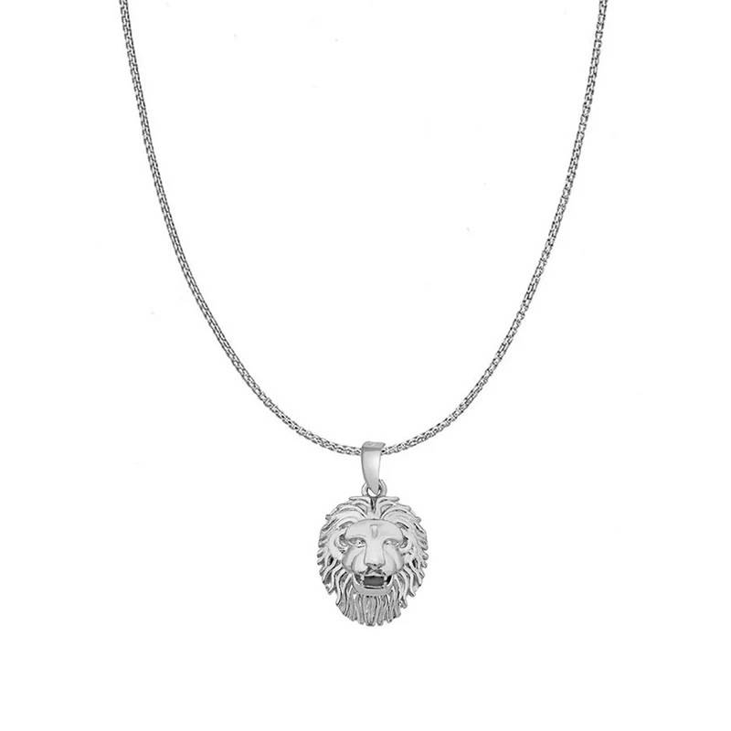 Pure 925 silver lion pendant for men
