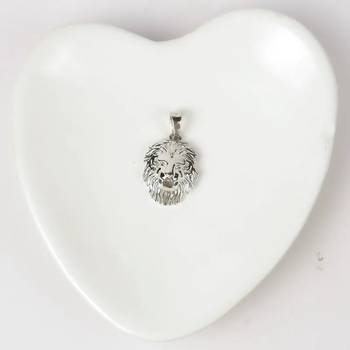 silver rhodium lion design 925 pendant 3