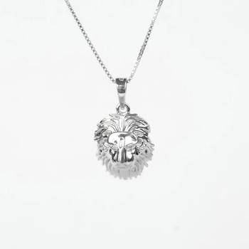 silver rhodium lion design 925 pendant 4