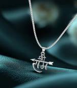 Pure 925 silver jai shree ram pendant for men & women