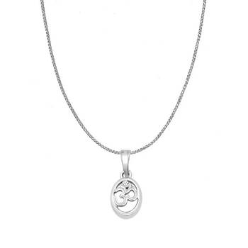 silver om oval design 925 silver pendant 1