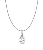 Pure 925 silver oval om pendant for men
