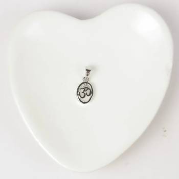silver om oval design 925 silver pendant 3